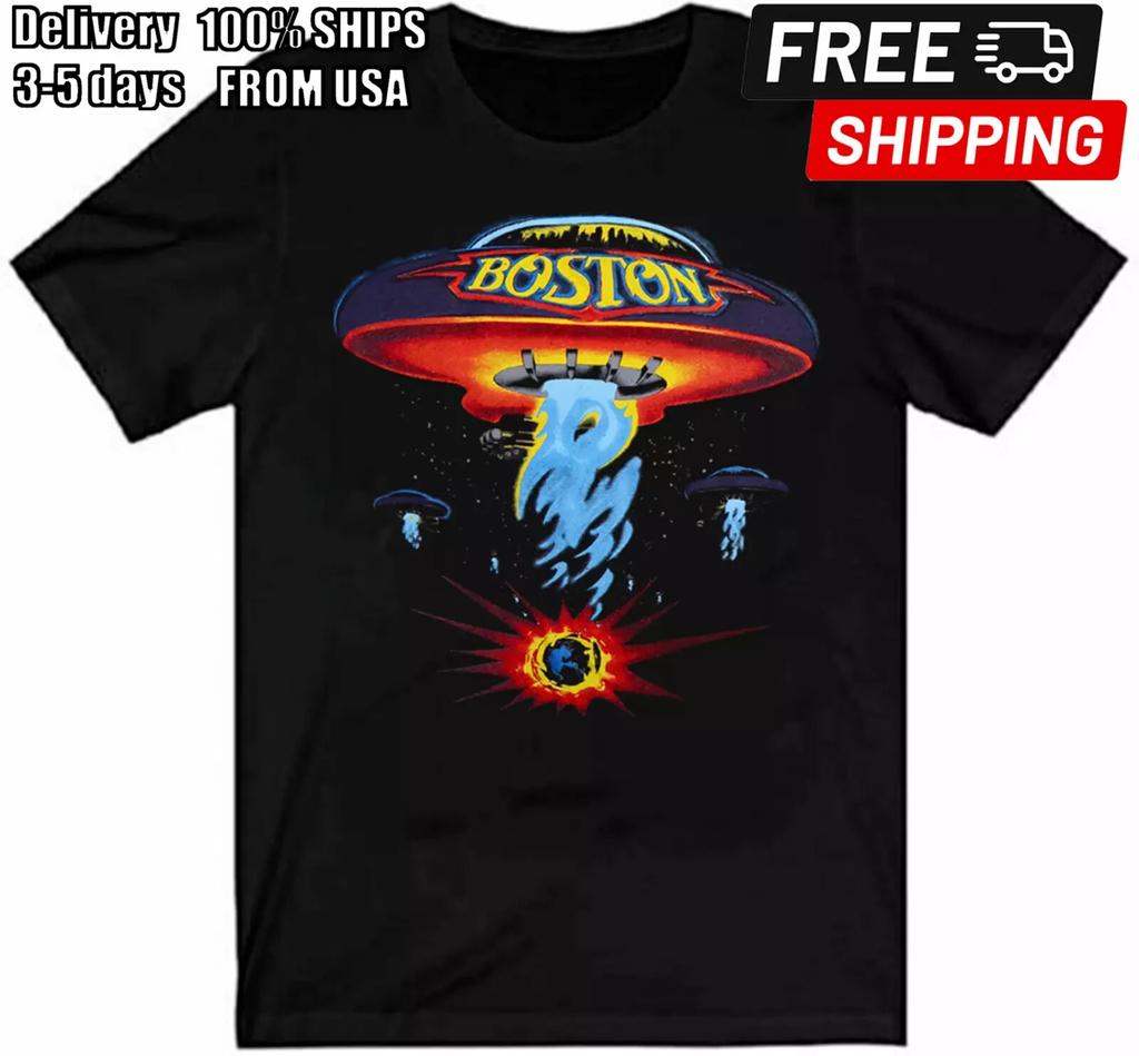 Vintage 1987 Boston Rock Band US Concert Black Unisex S-5XL T-Shirt PN21