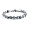 Stainless Steel Men's Adjustable 8mm Tiger Eye Bead Bracelet