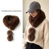 1Pcs Winter Thickened Natural Fox Fur Scarf For Women Magnetic Scarf Neck Warm Fluffy Shawls Female Coat Collar