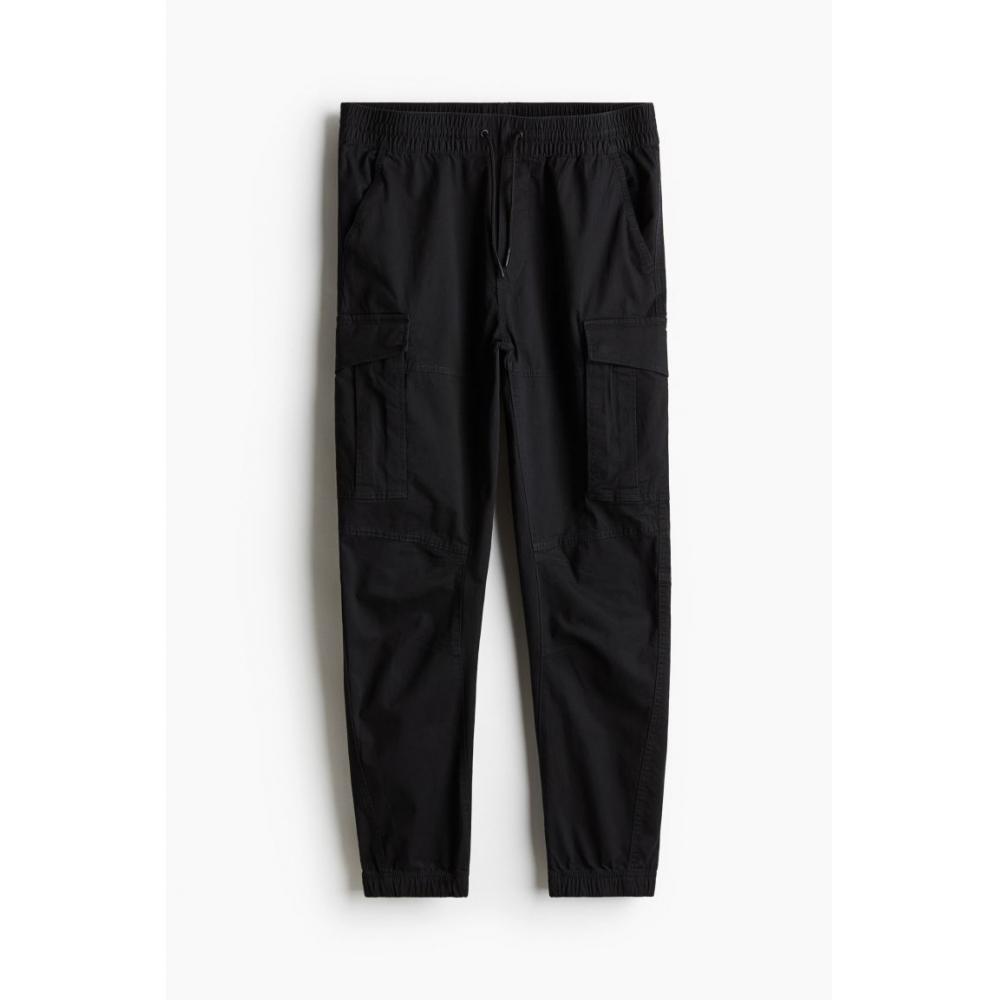 H M sliM Fit Cargo Jogger Pants Black