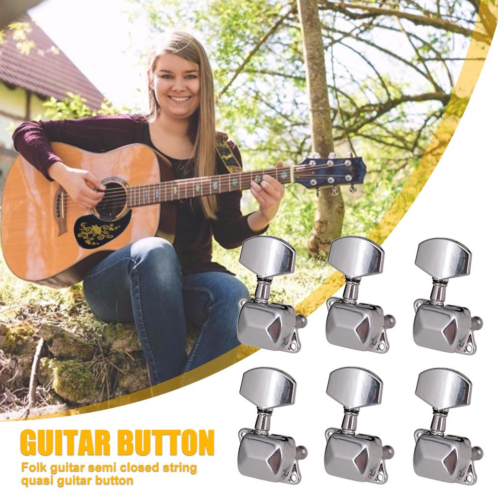 

6 шт. колки для настройки струн полузакрытые колки для фолк-гитары (Правильно)