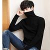 Fine Youthful Fashion Sweatwear Mens Anti-pilling High Quality Knitted Turtleneck Sweater Slim Fit Long Sleeve Pullover Solid Color Trend Men Clothing