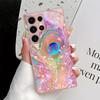 Colorful peacock feather glass phone case suitable for Samsung Galaxy S26 S25 S24 S23 S22 S20 FE/Ultra/Plus anti fall back cover