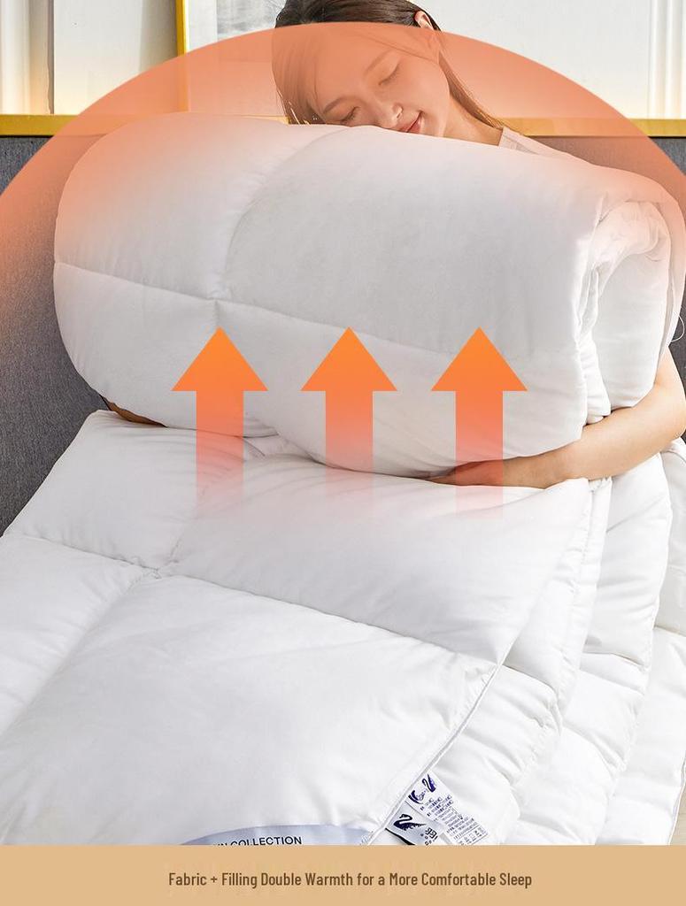 Luxurious Five-Star Hotel Quality Quilt – Winter Thick, Feather Silk Core, Summer Cool, Single/Double Sizes Available.