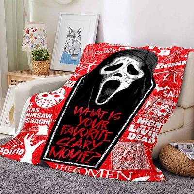 1pc Horror Movies Soft Warm Throw for Home, Office, Trave, All-Season Cozy Bedding Gift, Office Cozy Accessory 1170