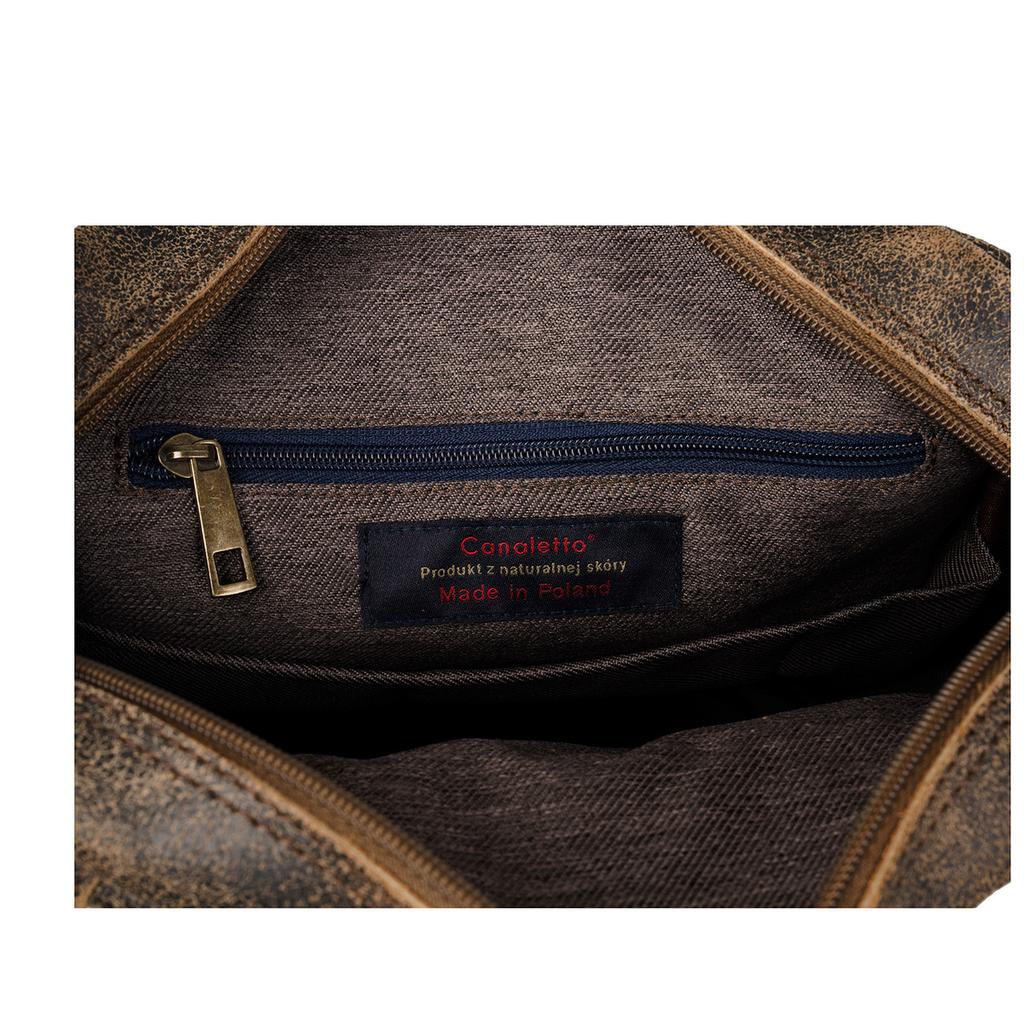 Torba męska skórzana vintage brąz TM380s285