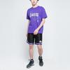 Nike NBA Courtside Los Angeles Lakers Lace-Up Basketball Training Shorts Men Bottoms Black CV3938-010