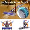 ABWR-For Dyson V7 V8 V10 V11 V15 Vacuum Hard Floor Attachment With LED Light V Shape Turbo Bristle Roller Brush Cleaner Head