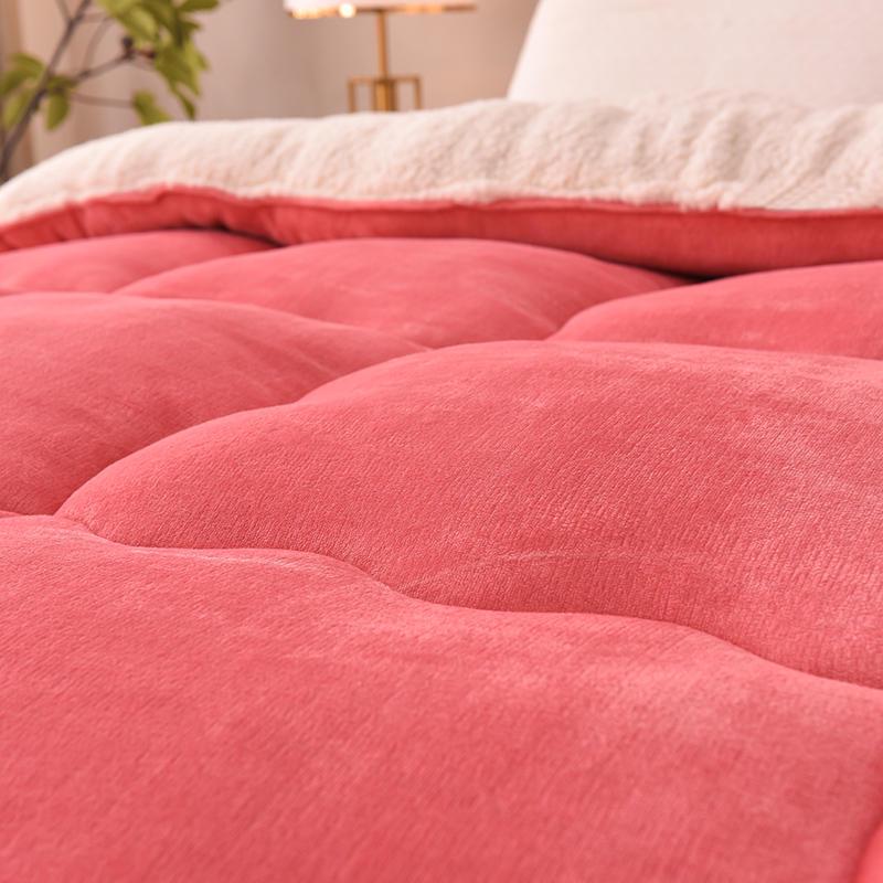 Plush Velvet Lambswool Blanket - Thickened Snowflake Quilt for Winter and Spring