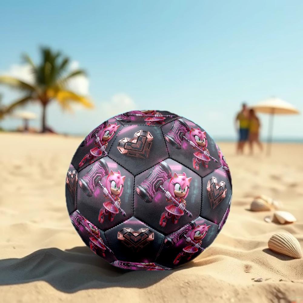 1pc Sonic the Hedgehog Football Soccer Ball Size 5 Indoor Soccer Ball Fashion Colorful Backyard Game -Great For Sports Fans Gift HE44