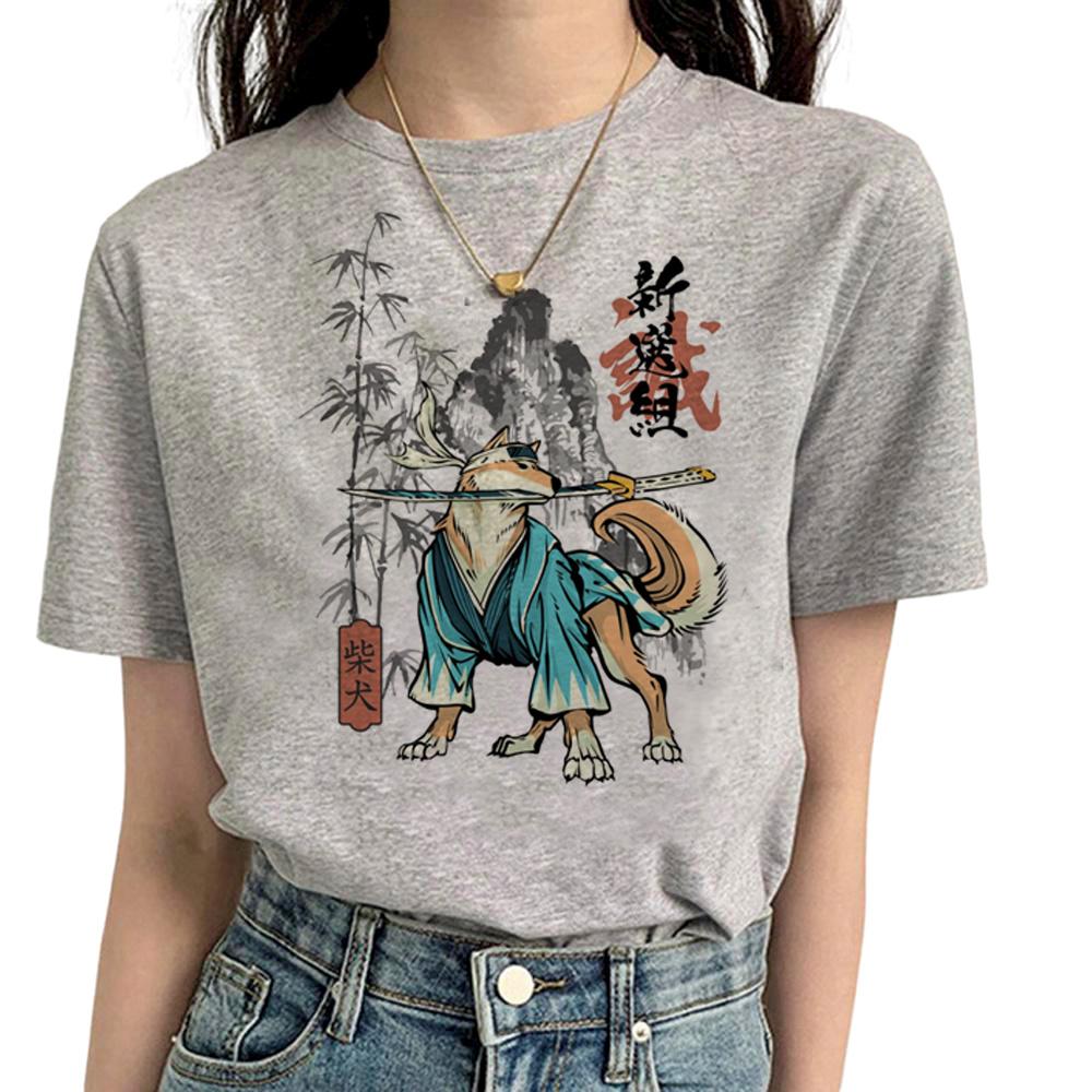 Shiba Inu t shirt Women harajuku streetwear comic tshirts feUnisex Japanese 2000s anime clothing