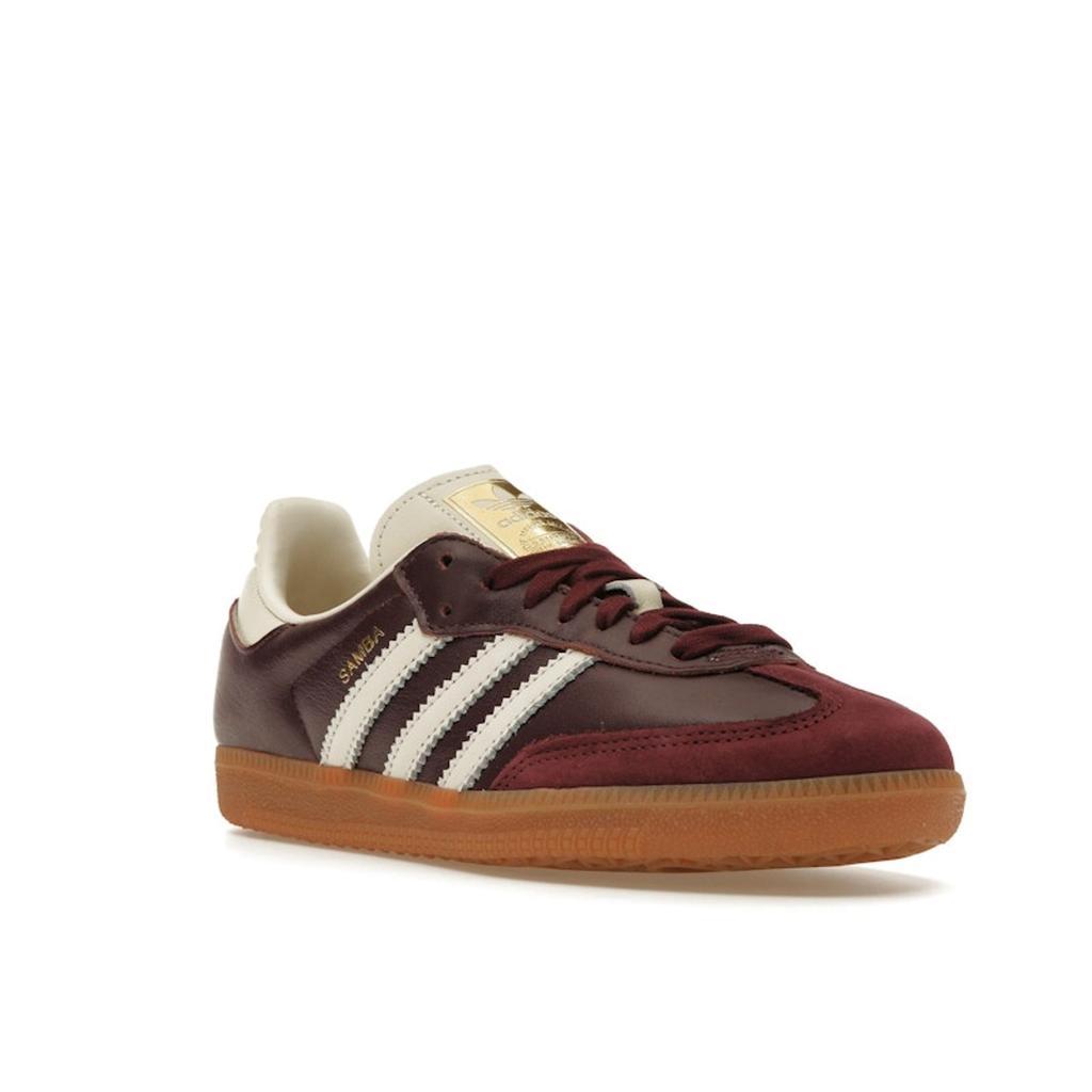 Adidas Samba OG Maroon Women Sneakers Red Cream-White Gold-Metallic ID0477