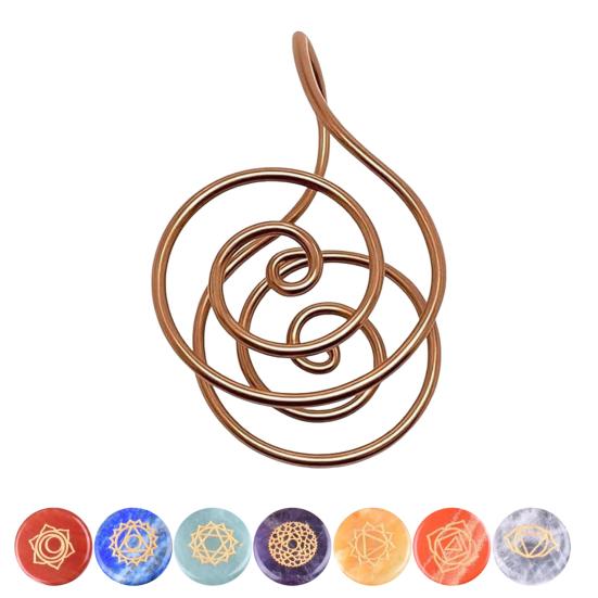 Adjustable Copper Spiral Hand Ring Energy Healing Meditation Handmade Palm Cuff Spiral Palm Ring Jewelry