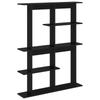 Wall Mounted Shelving Unit Black 102 x 20 x 130 cm Engineered Wood