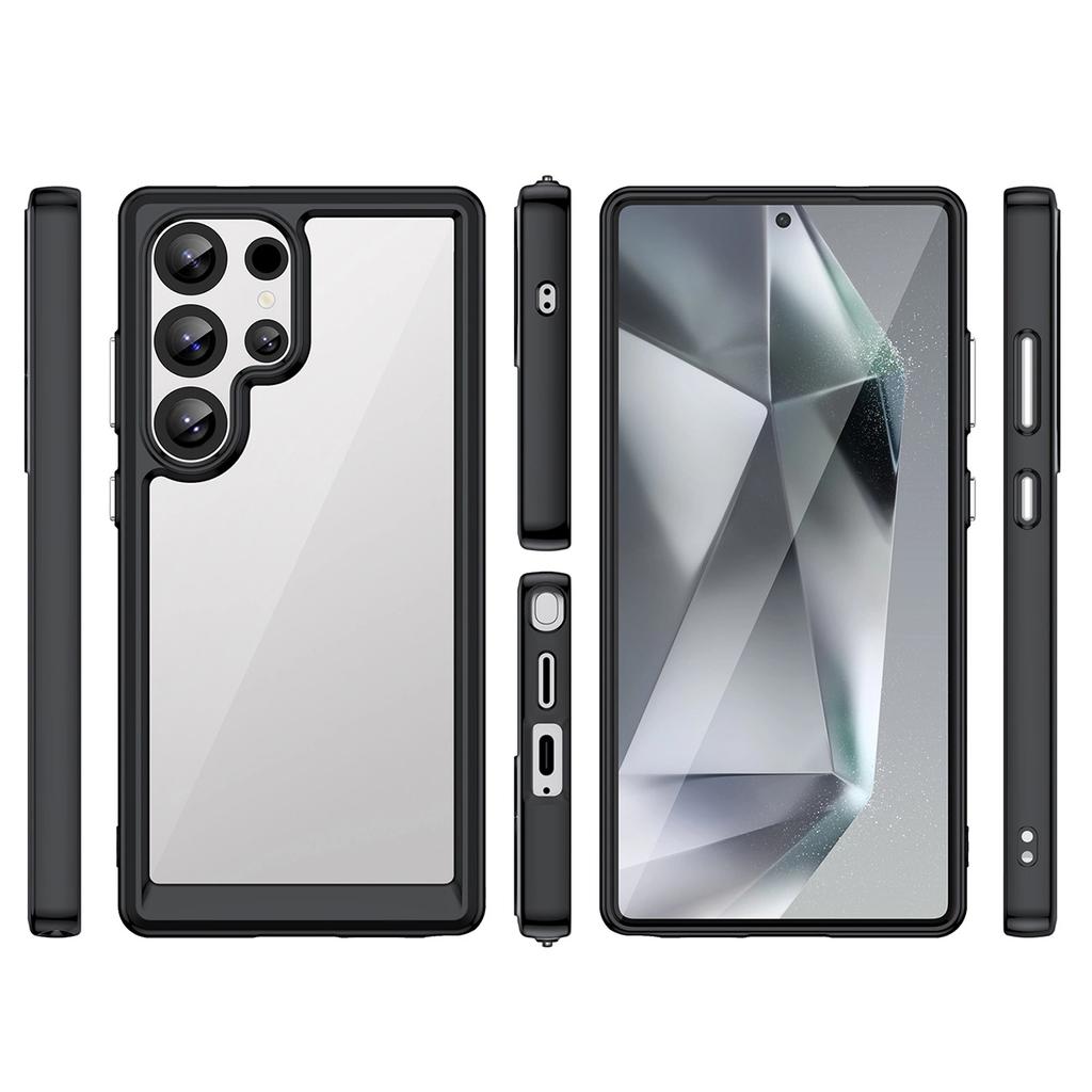 Etui Silikonowe Outer Space Case Z Żelową Ramką Do Samsung Galaxy S25 Ultra - Czarne