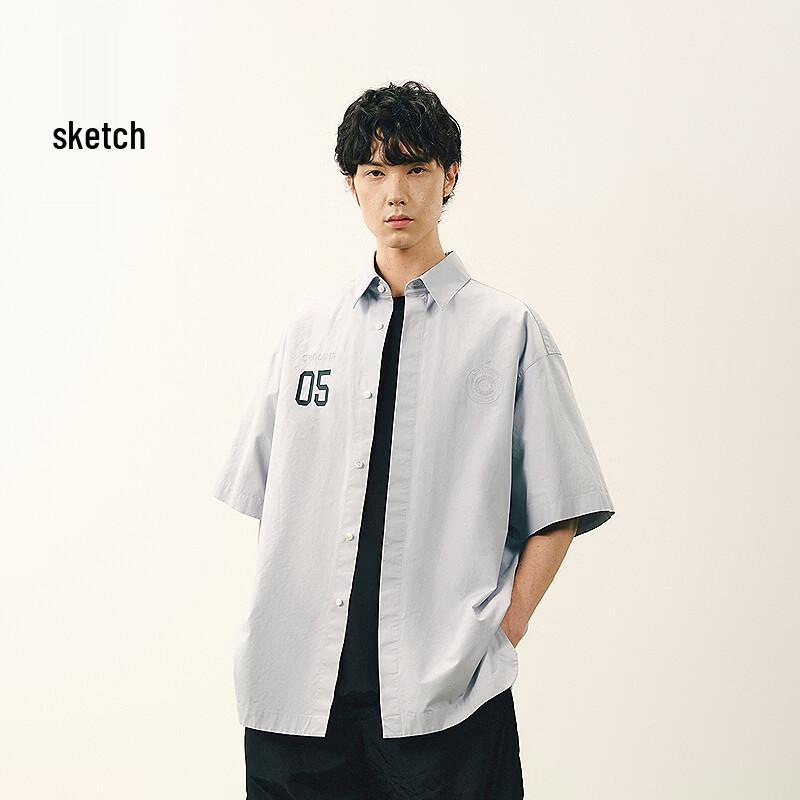 Men s Oversize Short Sleeve Casual Shirt S