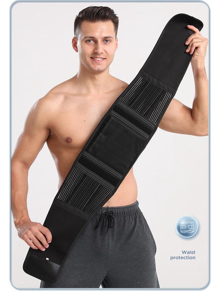 Dual Compression Sports Waist Trainer: Elastic, Breathable Support for Lumbar Spine and Intervertebral Disc Fixation