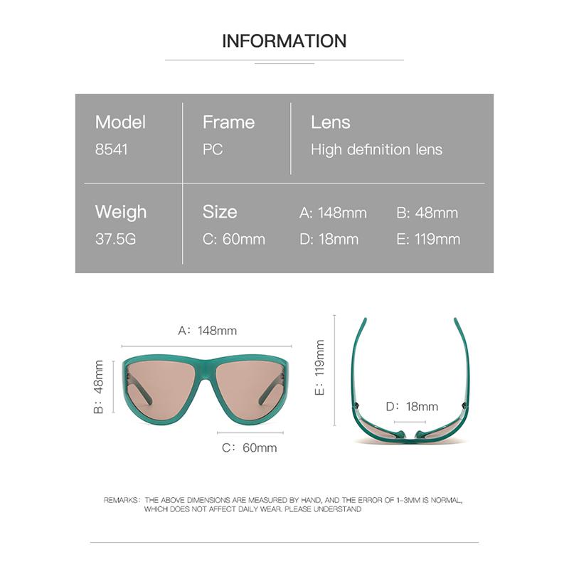 Oval Big Frame Street Fashion Sunglasses Sports Cycling UV Protection Stylish Eyewear