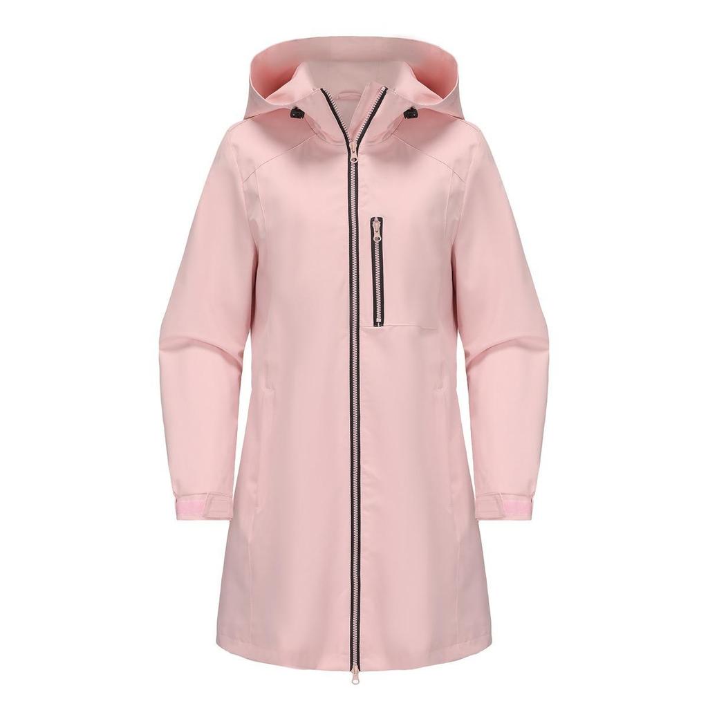 Women's Outdoor Windproof Waterproof Jacket Hooded Long Sleeve Loose Casual Spring Autumn Coat
