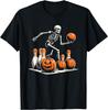 Skeleton Bowling Player Funny Bowler Halloween T-Shirt