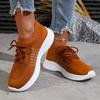Fashion Breathable Knit Platform Sneakers for Women Lightweight Non Slip Running Shoes Woman Comfortable Soft Sole Slip On Sports Shoes