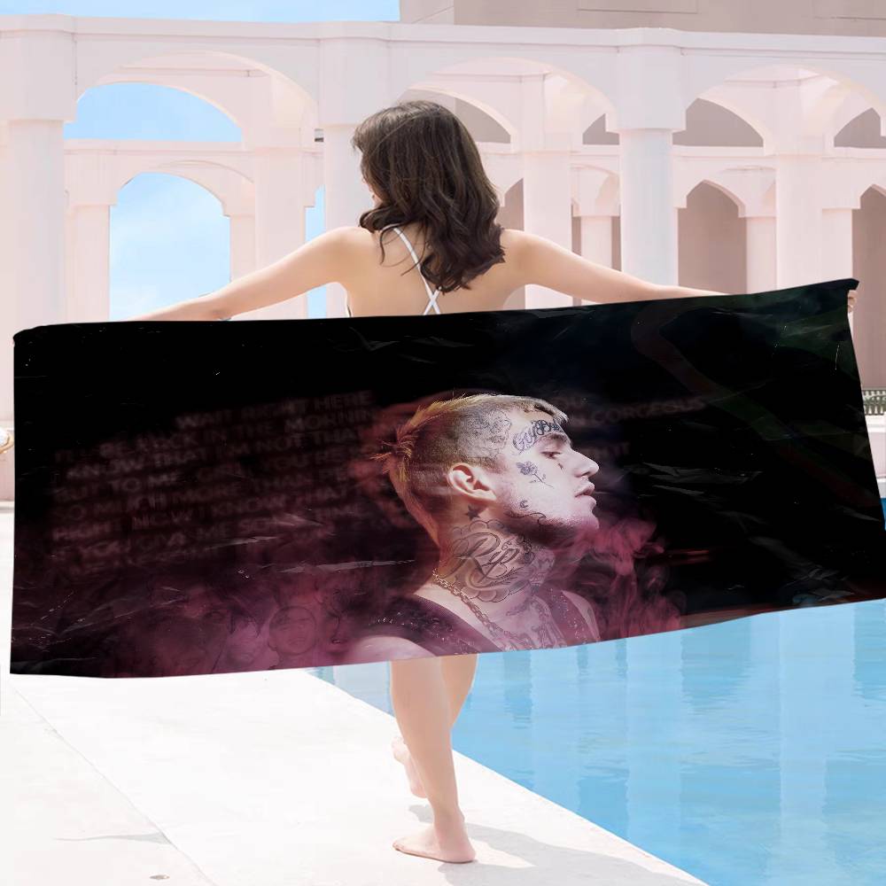 popular Hip Hop L-Lil P-Peep Rapper Microfiber Printed Beach Towel Mountain Climbing Yoga Beach Swimming Running Soft Towel