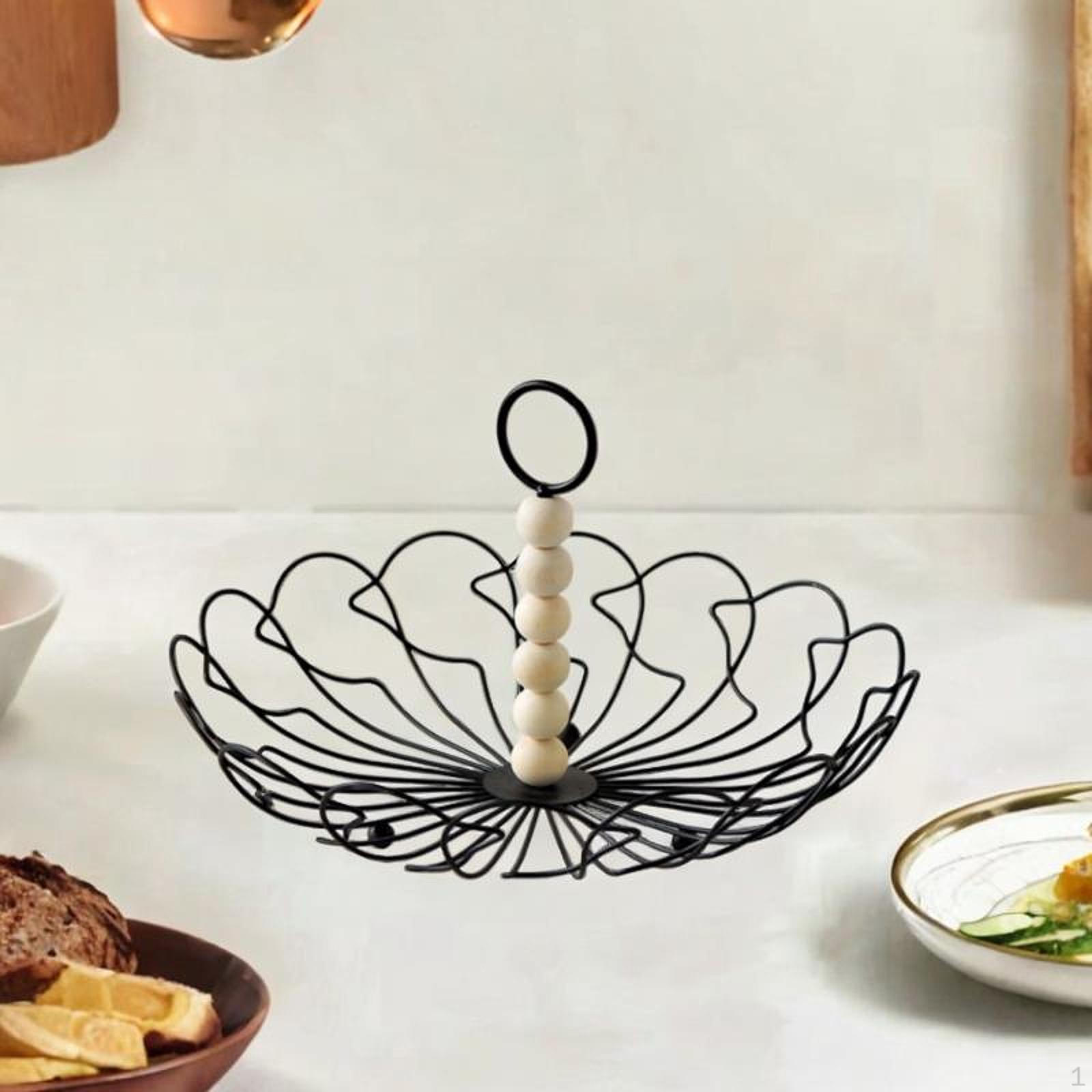 

Настольная ваза для фруктов с ручкой, многофункциональный металлический органайзер для закусок и овощей F