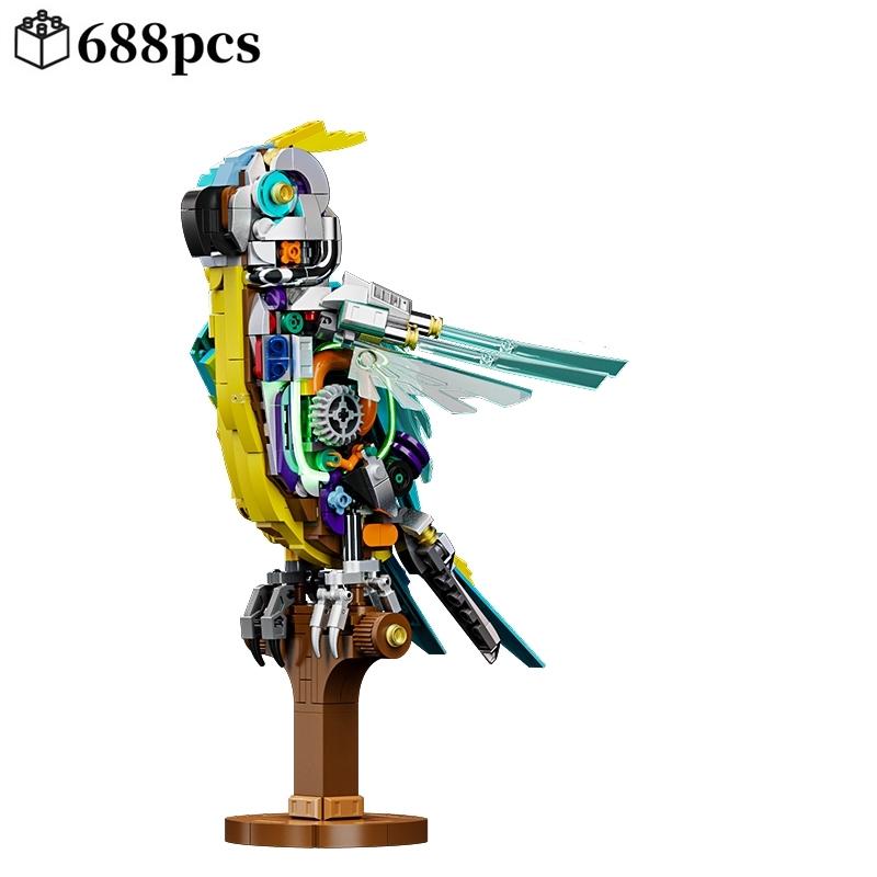 High-Standard-Quality 688Pcs High-Quality Mechanical High-Quality Parrot High-Quality Bird High-Quality Animal Construction Set High-Quality