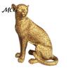 Büro-Desktop-Dekoration Goldene Leopard-Figur Modell, Lebendige Statue, Hockende Lauffigur, Harz Eingangsbereich Dekorationsartikel Schmuck für TV-Ständer