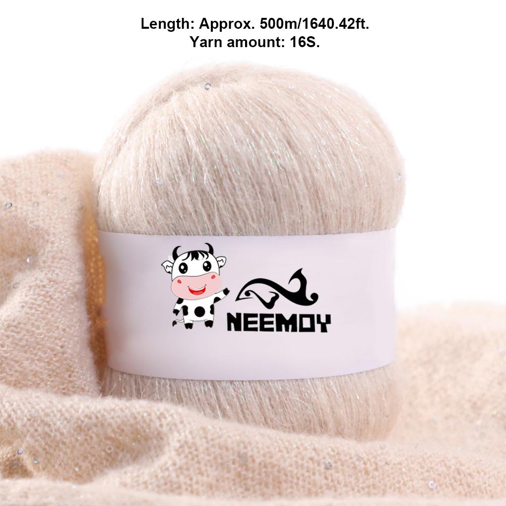 50g Beaded mohair Summer Ice Silk Mercerized Yarn Special Sequin Yarn DIY Hand Woven Rag Doll Knitting Wool Blanket 23 Colour