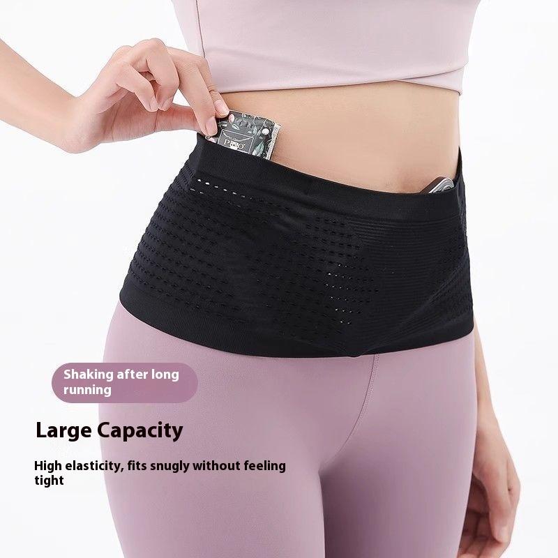 1Pc Seamless Invisible Running Waist Belt Bag Gym Bags Lightweight Invisible Mobile Phone Bags Portable Elastic Run Cycling Bag