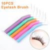 10Pcs L-Shaped Mini Eyelash Brush Eyelash Extension Brushes For Eye Lash Cleaning Mascara Wands Applicator Lip Brush Makeup Tool