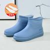 Hot-selling low-tube rain shoes women's fashion water shoes new non-slip rain boots adult warm water boots rubber shoes