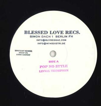 

12-дюймовая пластинка LINVAL THOMPSON / SCIENTIST, THE RO - Pop No Style / Second Hand Girl TRBR002 Blessed Love EU 2025 Европа Регги, Ска и Даб