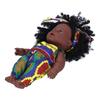 30cm Reborn Baby Dolls African Baby Girl Black Skin Curly Hair Vinyl Doll Child Toy