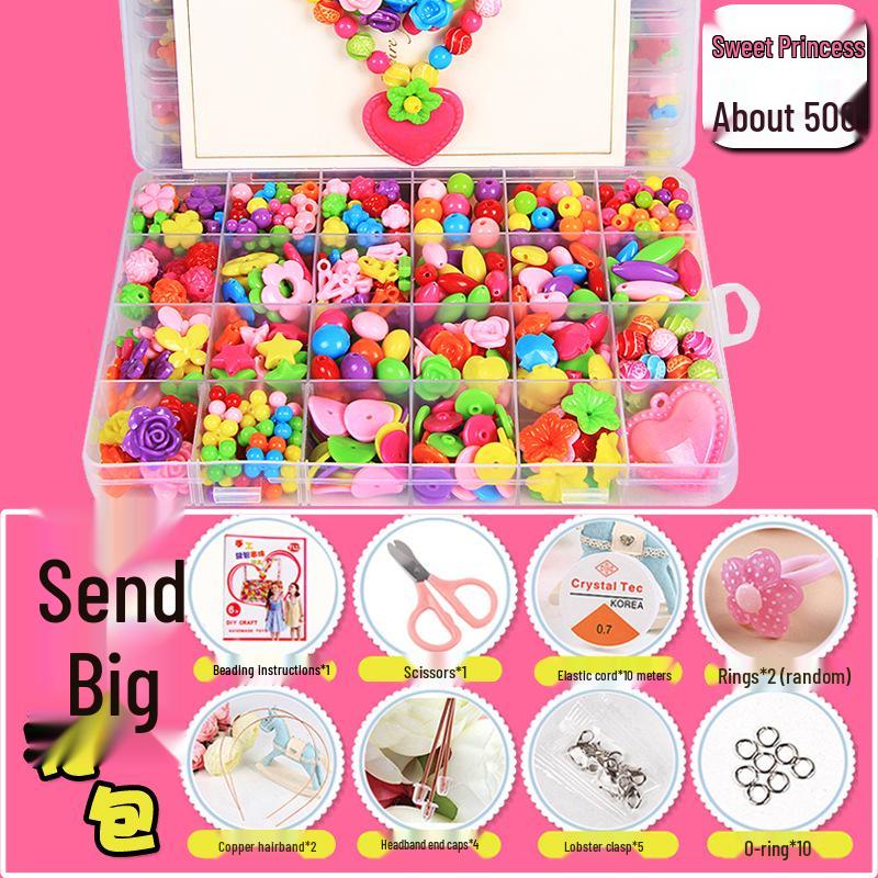 DIY Beaded Bracelet & Necklace Craft Kit for Girls
