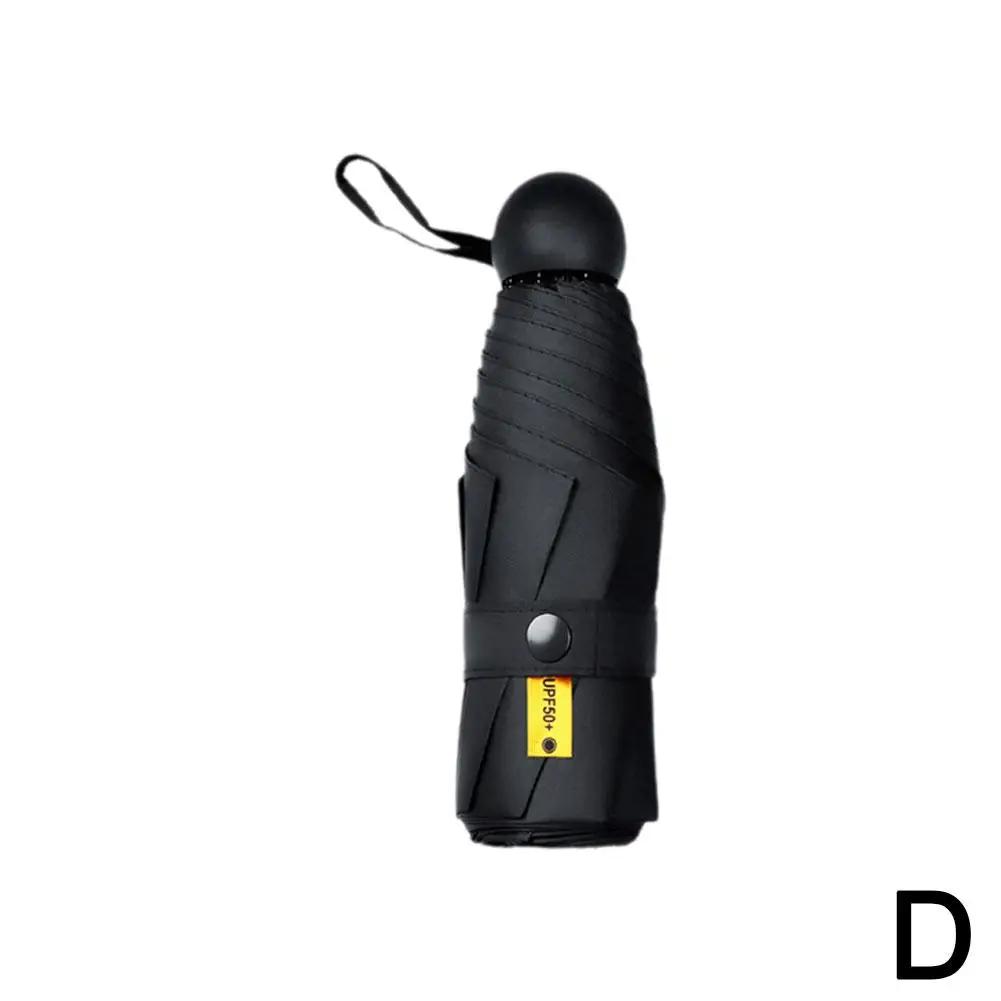 Ultralight Mini Capsule Umbrella Folding UV Protection Wind-resistant Portable Traveling Umbrella Rainproof Outdoor W0P0