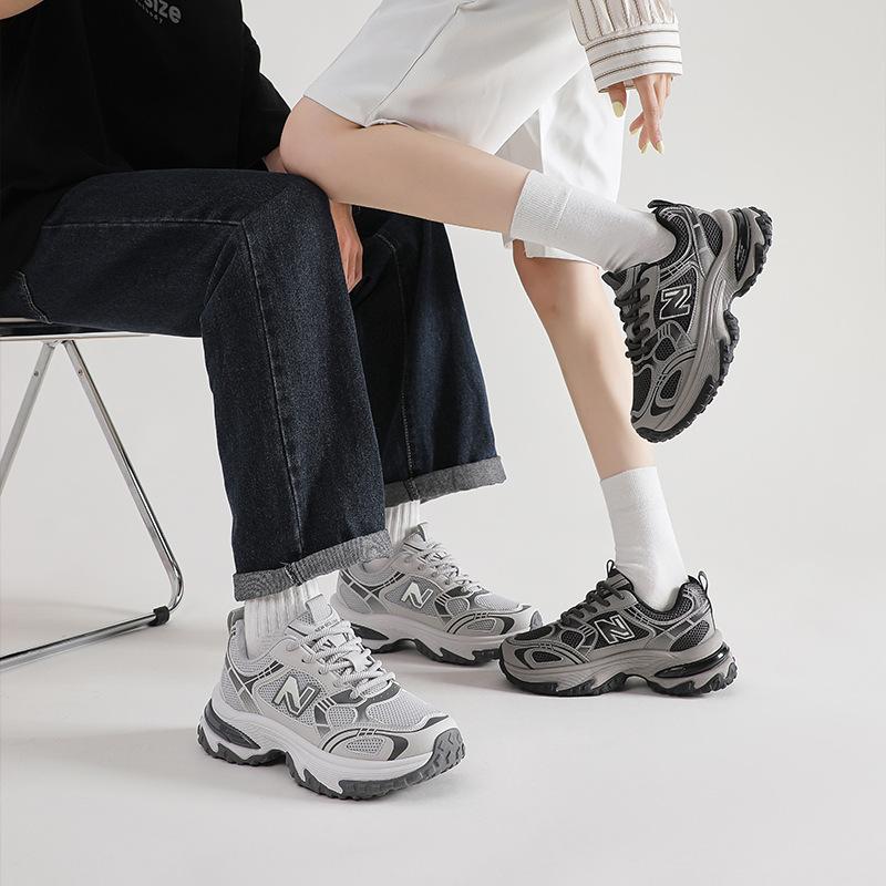 Spring and Autumn Cool Run Classic Dad Shoes N-word Women's Shoes Couple Thick-soled Height-increasing Sneakers Casual Shoes