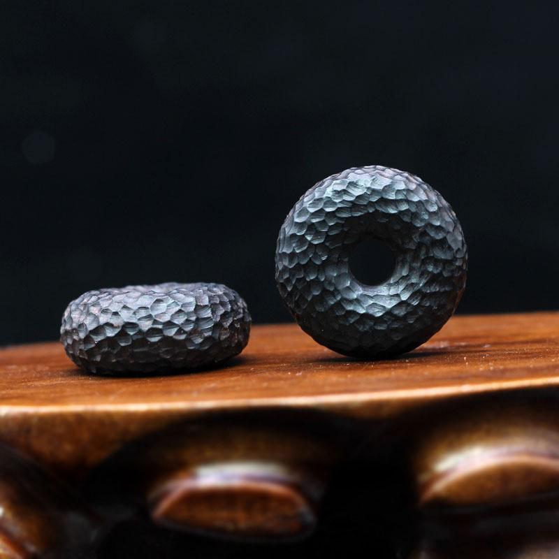 

Ebony DIY Jewelry Accessories Set: Pendant, Bread, Ring, and Keychain Components