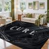 The Cure Design Crystal Velvet Rug Soft Decorative Mat for Bedroom Entrance