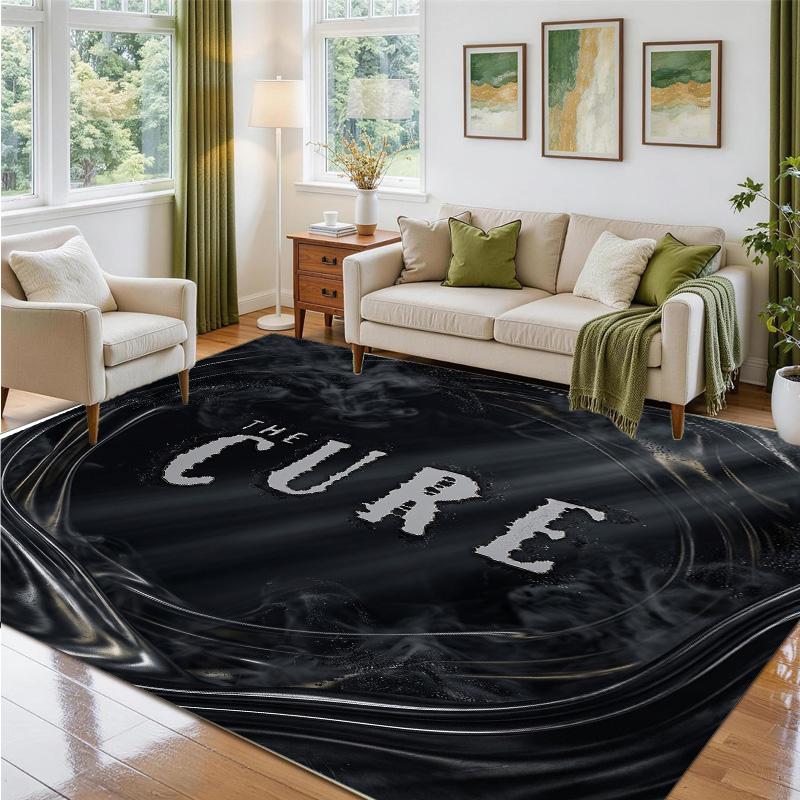 The Cure Design Crystal Velvet Rug Soft Decorative Mat for Bedroom Entrance