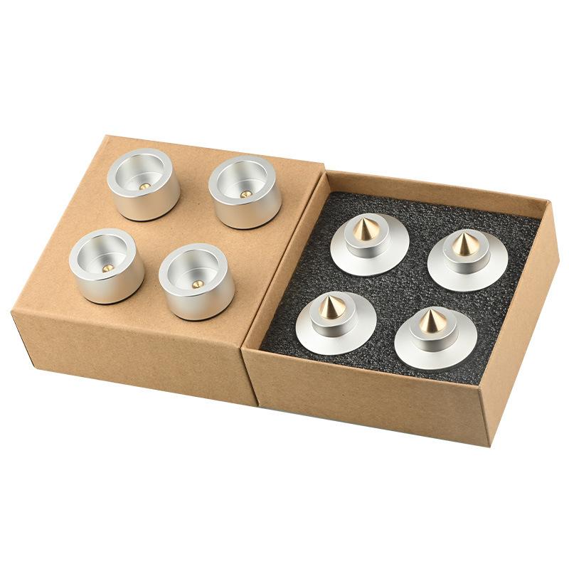 HiFi Speaker Spike Stand Foot Pads Aluminum Alloy Shock-absorbing Feet Pegs CD Stand Speaker Amplifier Metal Isolation Feet Nail