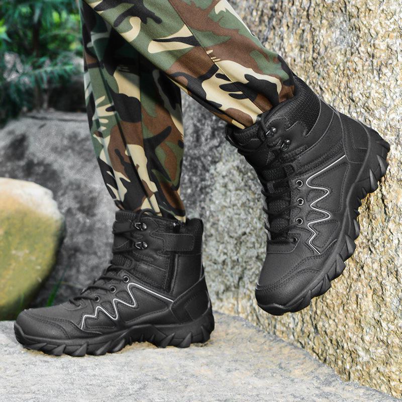 Outdoor Tactical Military Boots - Wear-Resistant Large Size for Climbing, Camping, and Combat Training