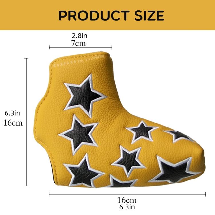 Star Pattern Golf Iron Head Cover Thick PU Leather Golf Head Cover Replacement Headcover Protective Cover Easy to Use