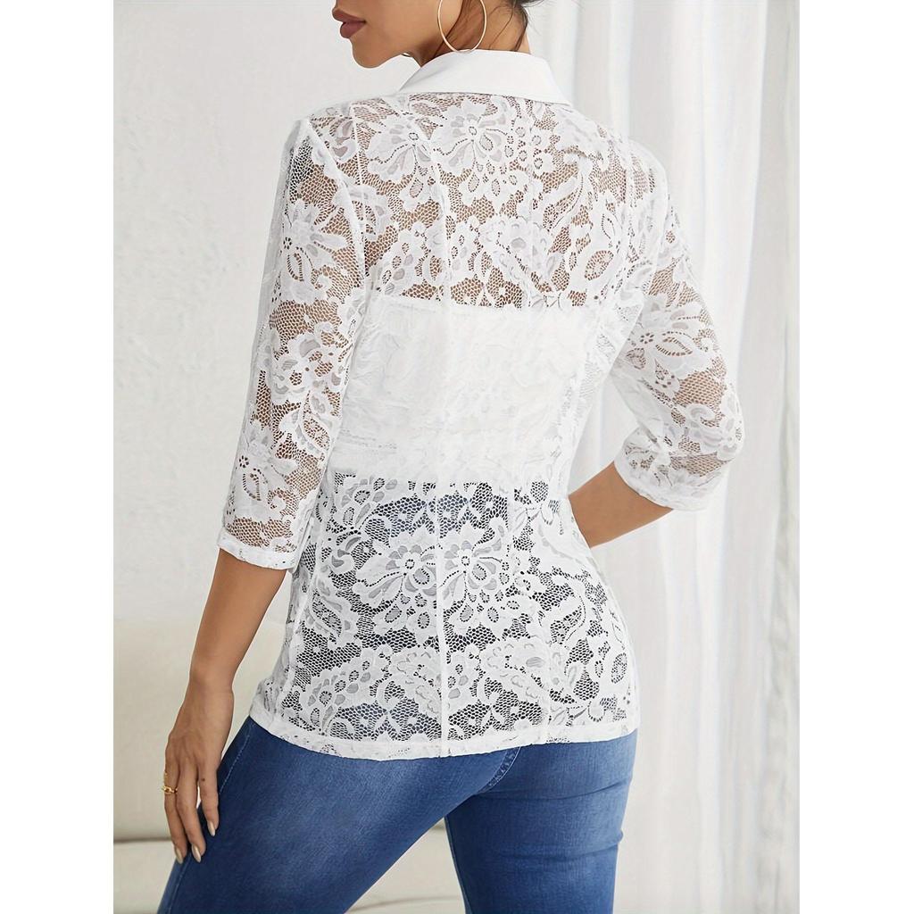 Women's Blazer Autumn Lace Patch Single Breasted Flap Detail Y2k Coat Work Office Female Fashion Elegant Daily Jacket
