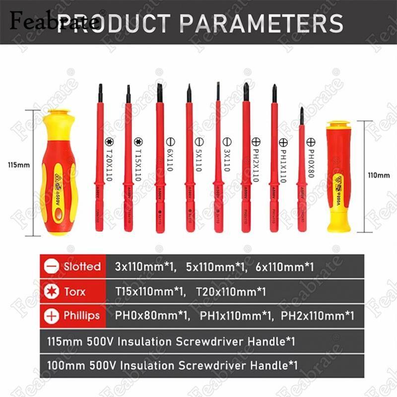 Insulated Screwdriver Set, Torx, And , Packaged For Home , Electrical Work, And -electric Purposes.