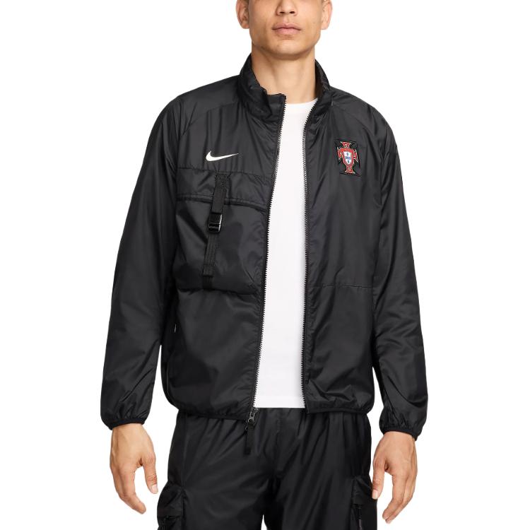 Nike Soft Comfortable Lightweight Breathable Durable Stand Collar Zip Long Sleeve Jacket Men Jackets Black FZ8362-010