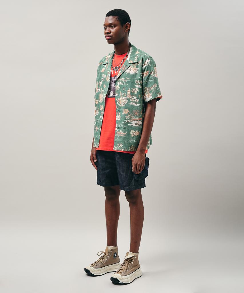 MAYOL Aloha Graphic Short Sleeve Shirt_Olive Green