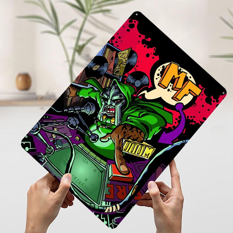 Hip Hop Printed Poster Customized Wall Art Retro Vintage Metal Tin Signs for Mancave Decoration Room Man Cave Setup Decorations