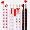 Fashion Love Heart Shoelaces High-top Canvas Sneakers Shoelace Flat Laces Shoe Strings 100/120/140/160/180CM Shoes Accesories